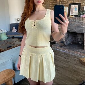 Hippie Rose Yellow Mini Skirt Set